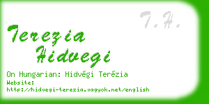 terezia hidvegi business card