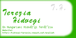 terezia hidvegi business card